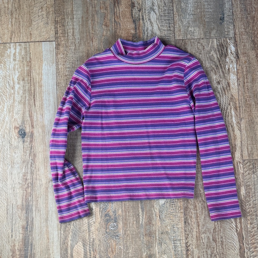 In Design Vintage Striped Turtleneck Long Sleeve